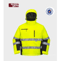 Uniformes de alta calidad del trabajo de la chaqueta impermeable al por mayor de Hi Vis con la cinta reflexiva